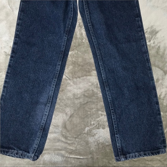 Wrangler Medium Dark Straight Leg Jeans Adjustable Waist Size 12 Slim - Picture 3 of 9